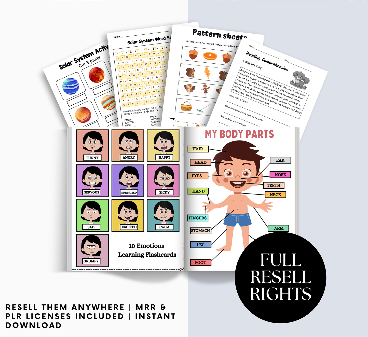 PLR/MRR 15,000+ Preschool Educational Resources