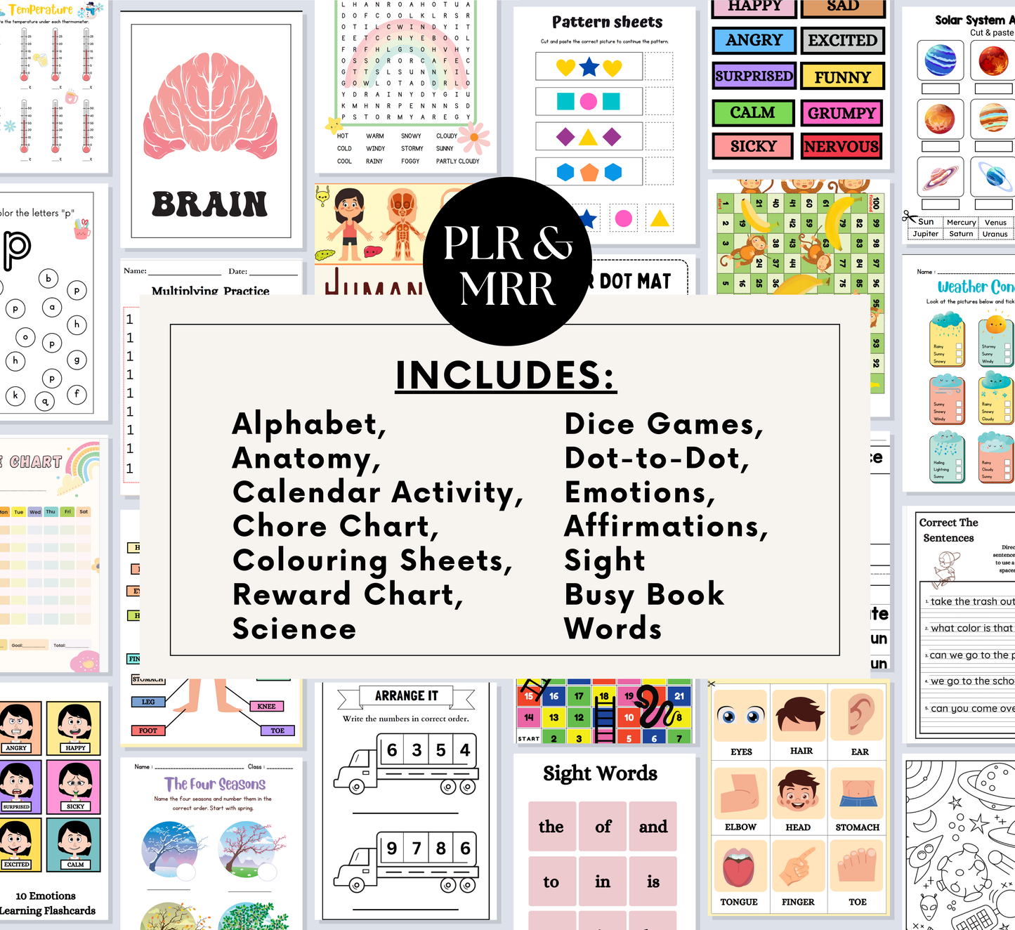 PLR/MRR 15,000+ Preschool Educational Resources