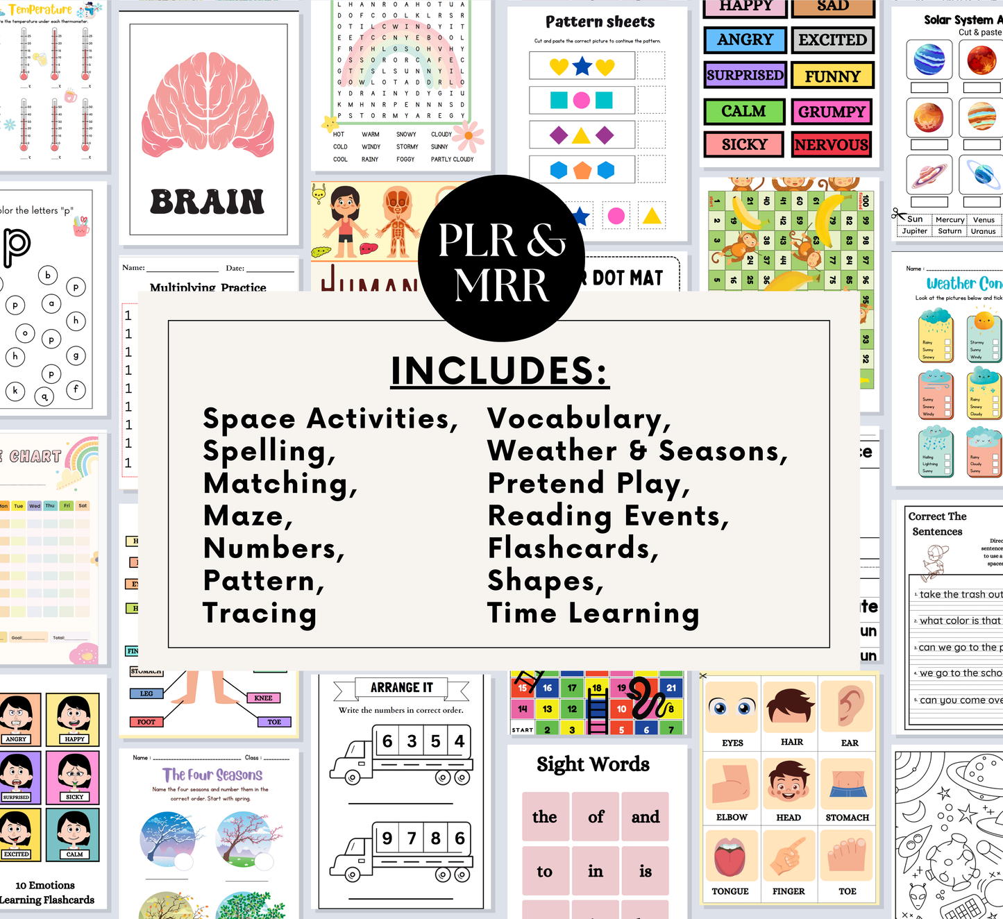 PLR/MRR 15,000+ Preschool Educational Resources