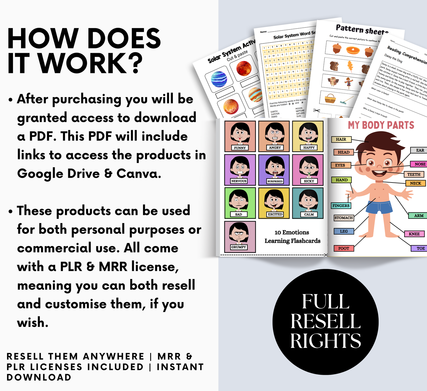 PLR/MRR 15,000+ Preschool Educational Resources