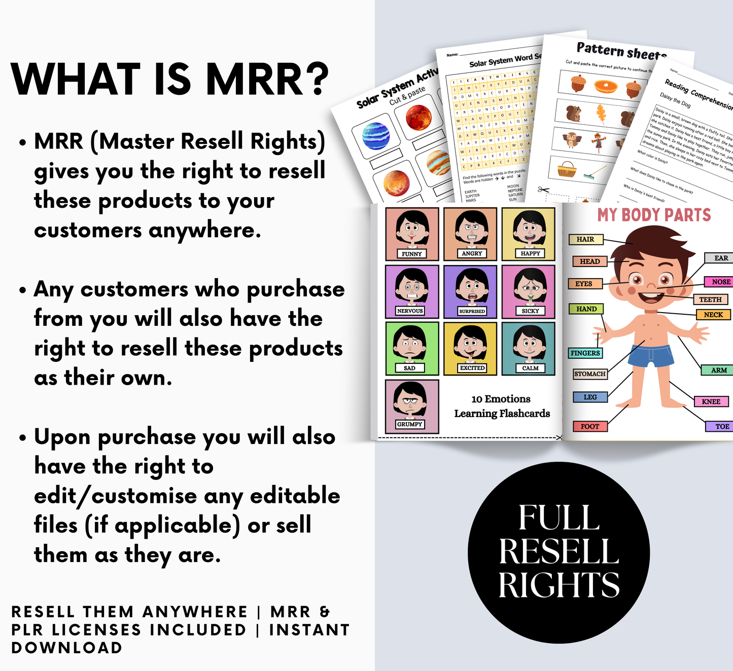PLR/MRR 15,000+ Preschool Educational Resources