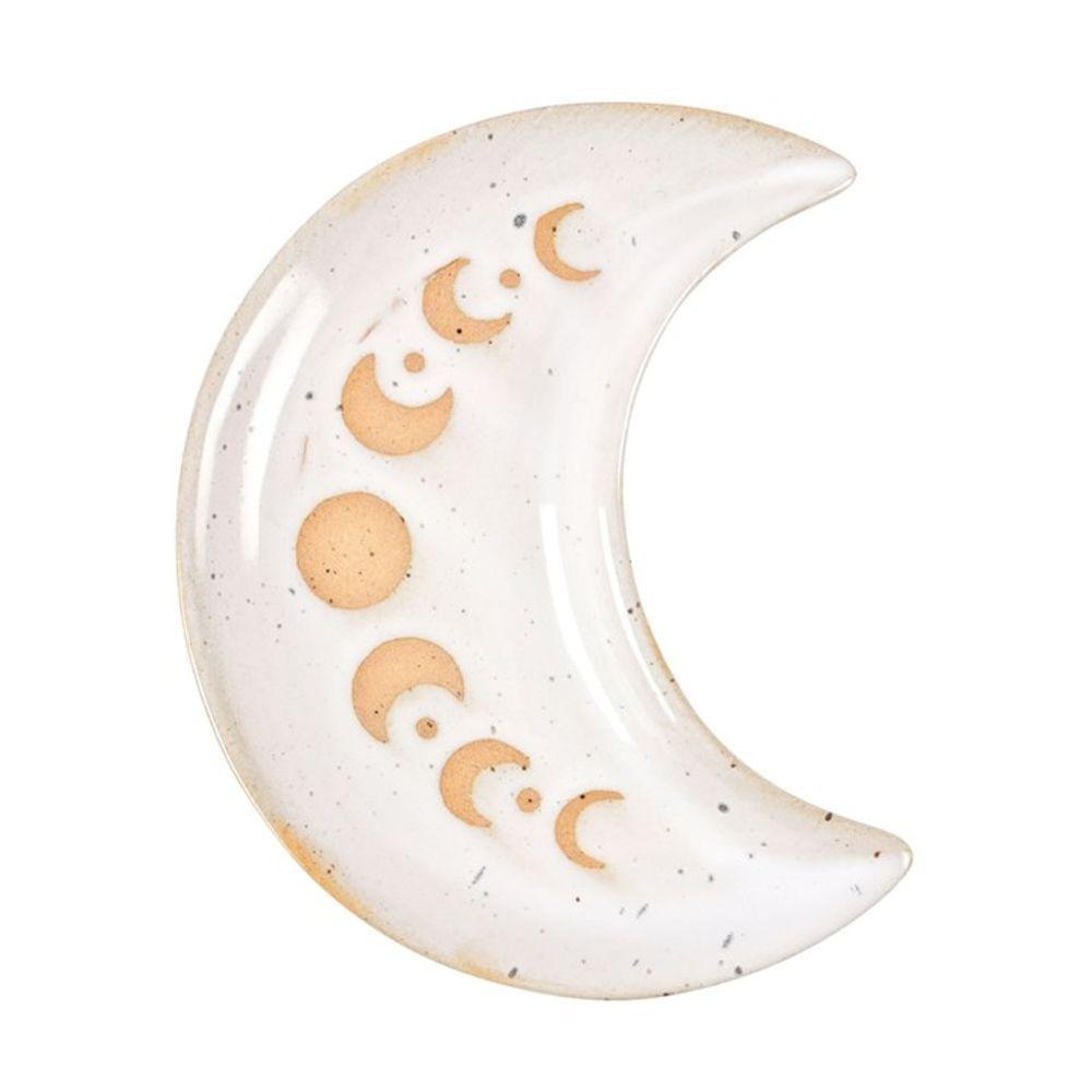 12cm Moon Phase Crescent Ceramic Trinket Tray - Pixica