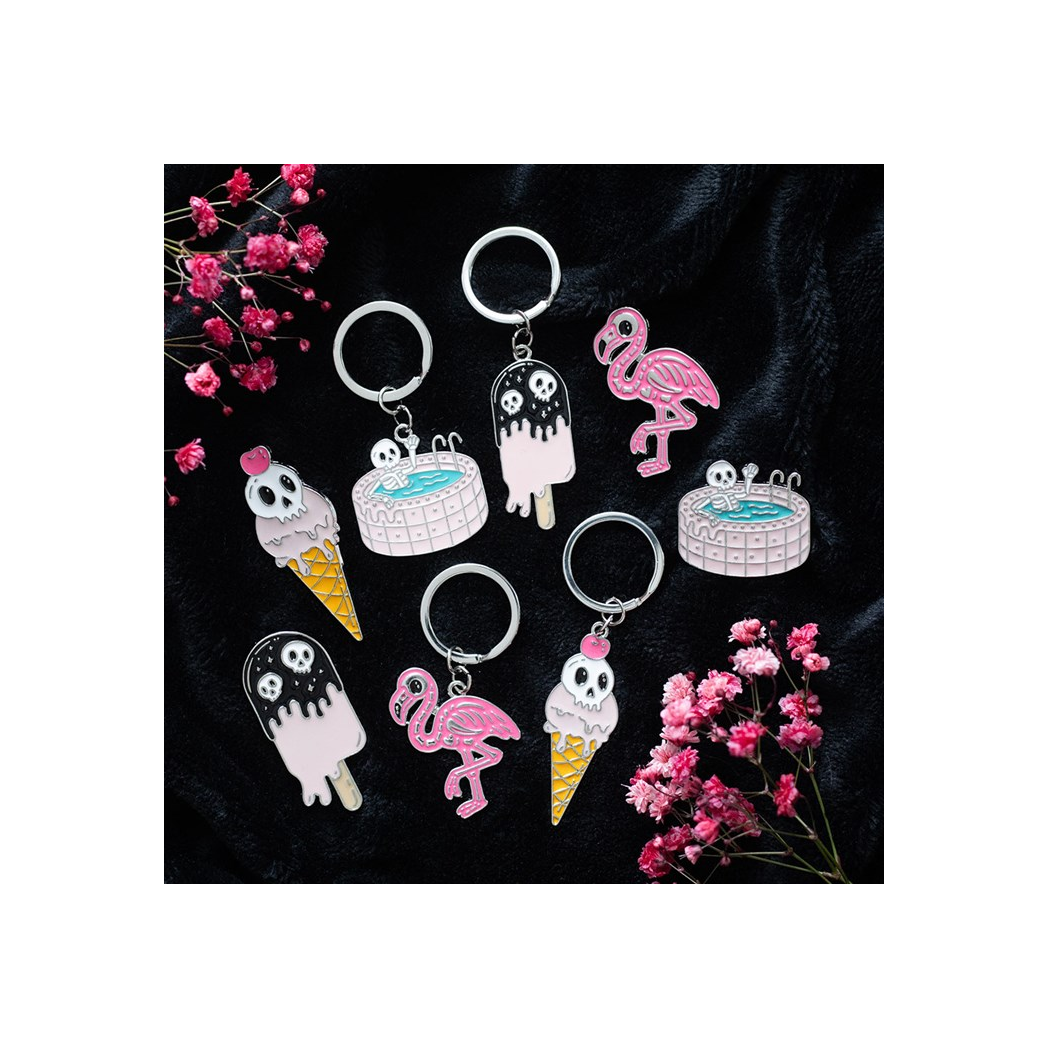 Ice Scream Cone Keyring