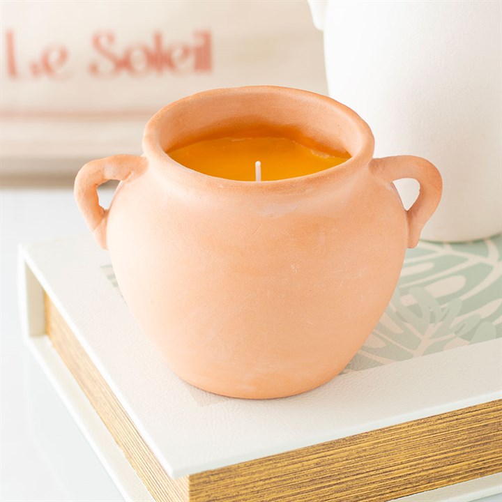 Terracotta Urn Candle 10cm