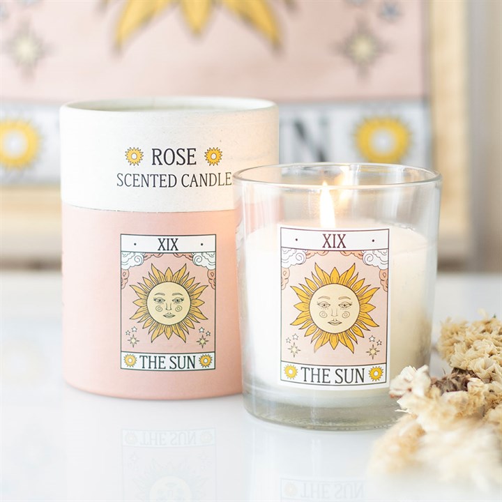 タロットキャンドル THE SUN The Sun Vintage Tarot Rose Candle – Pixica