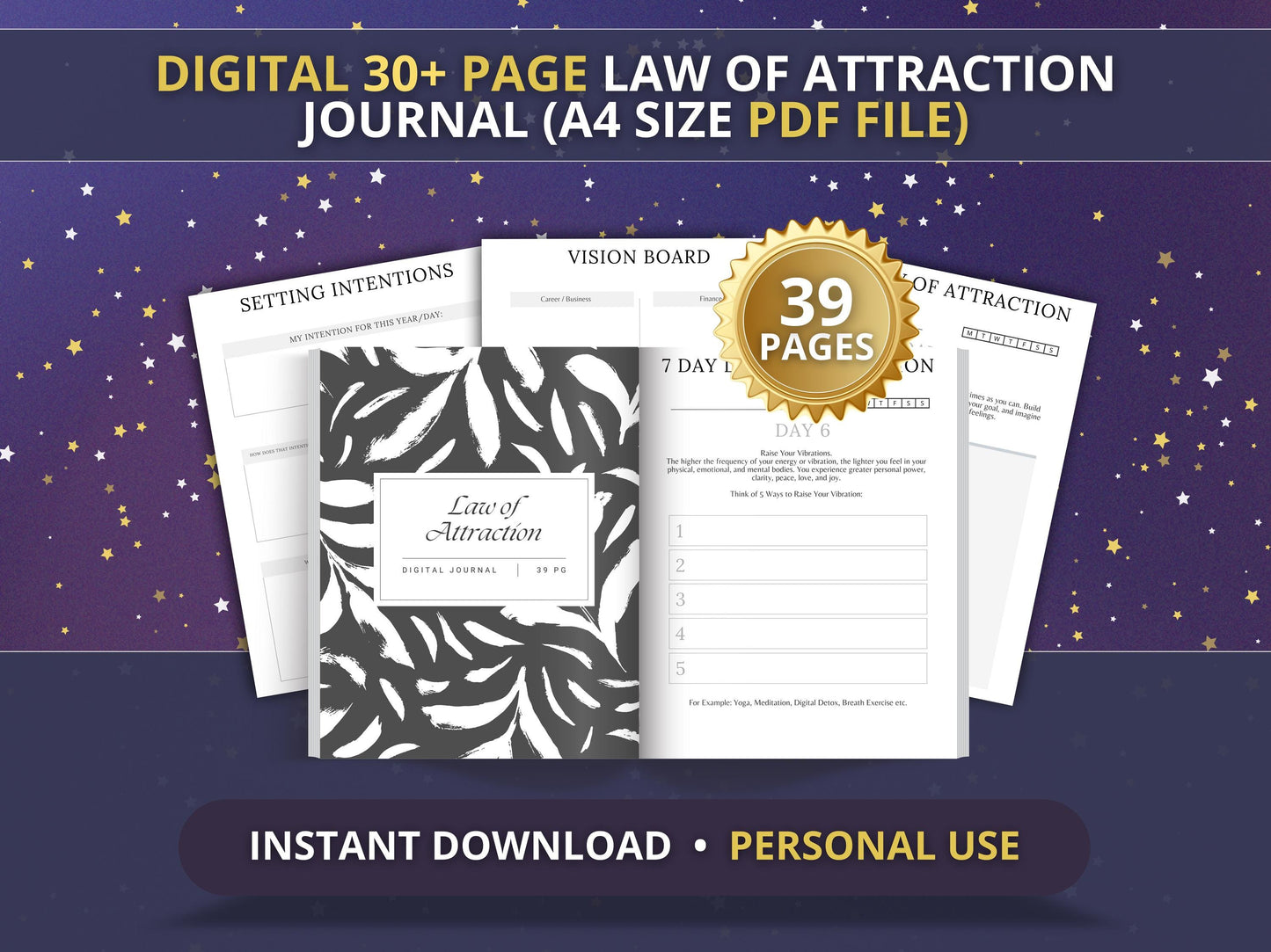 MRR Resell Digital Law of Attraction Journal
