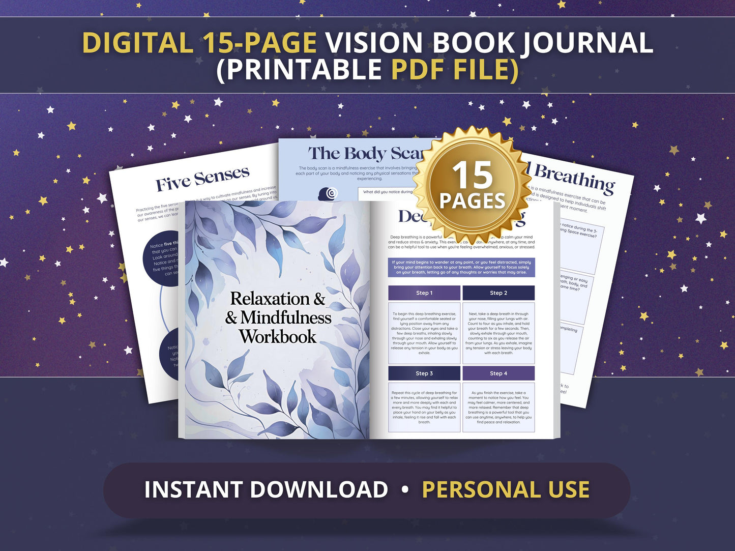 MRR Resell Digital Relaxation & Mindfulness Workbook