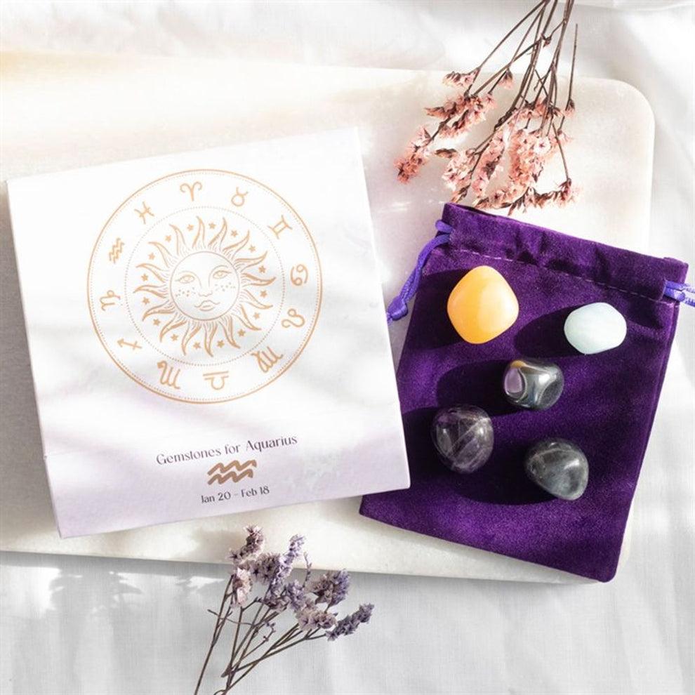 Set of 12 Zodiac Crystal Tumblestone Sets