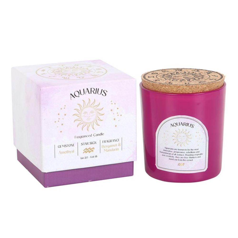 Small Aquarius Bergamot & Mandarin Zodiac Candle