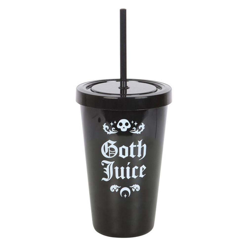 Goth Juice Plastic Tumbler with Straw