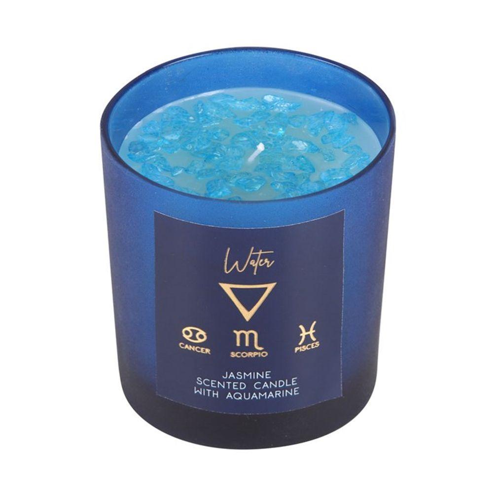 Small Water Element Jasmine Crystal Chip Candle