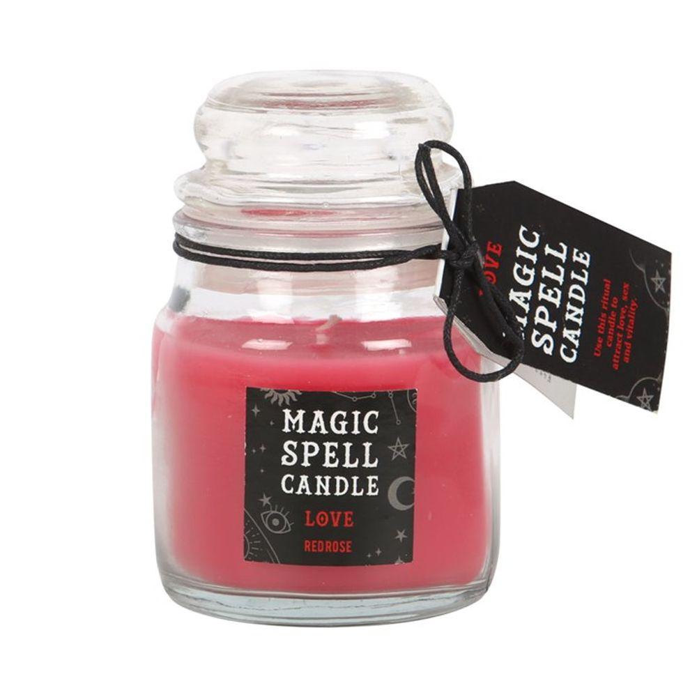 Small Rose 'Love' Spell Candle Jar