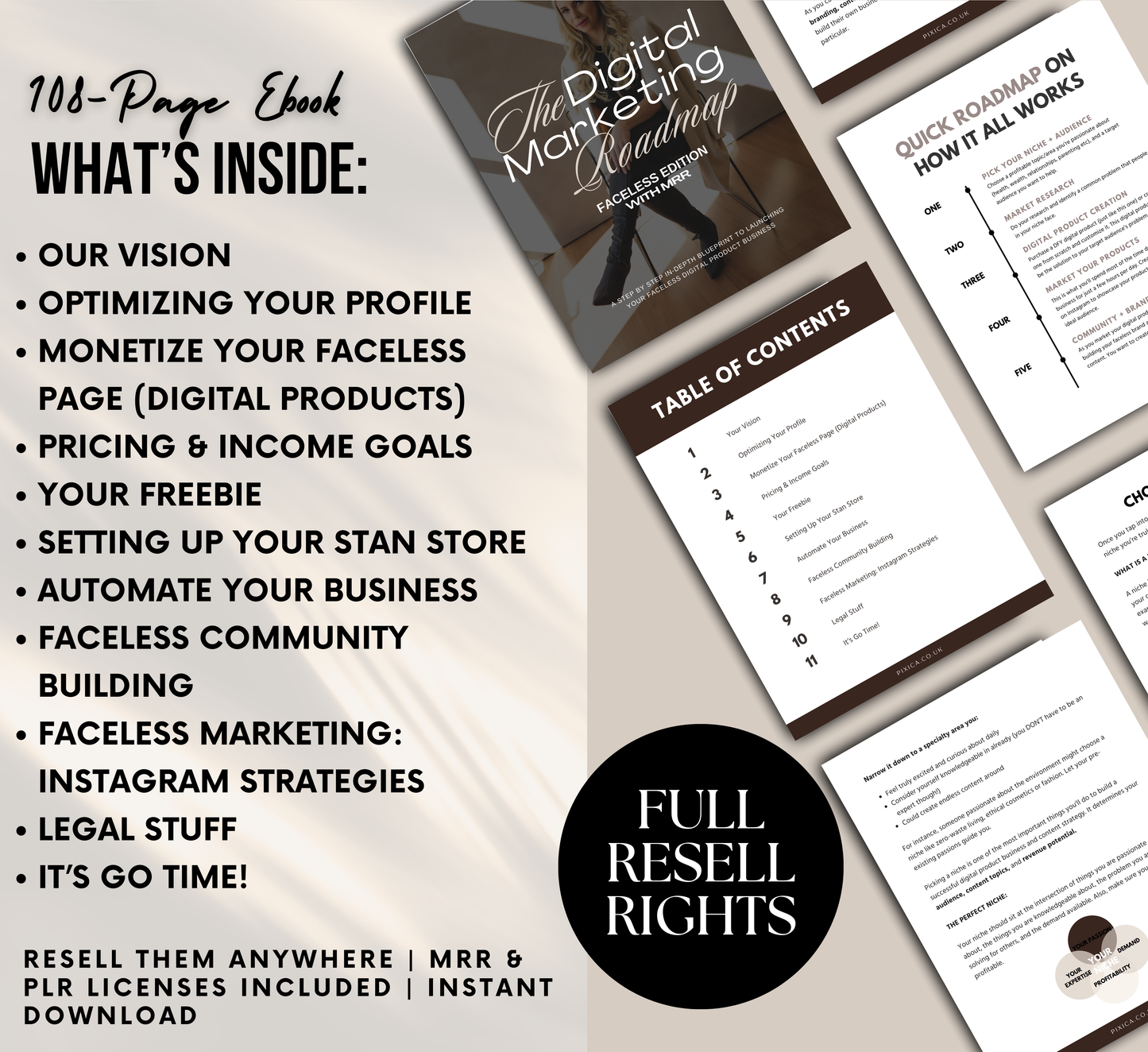 PLR/MRR Faceless Digital Marketing Ebook