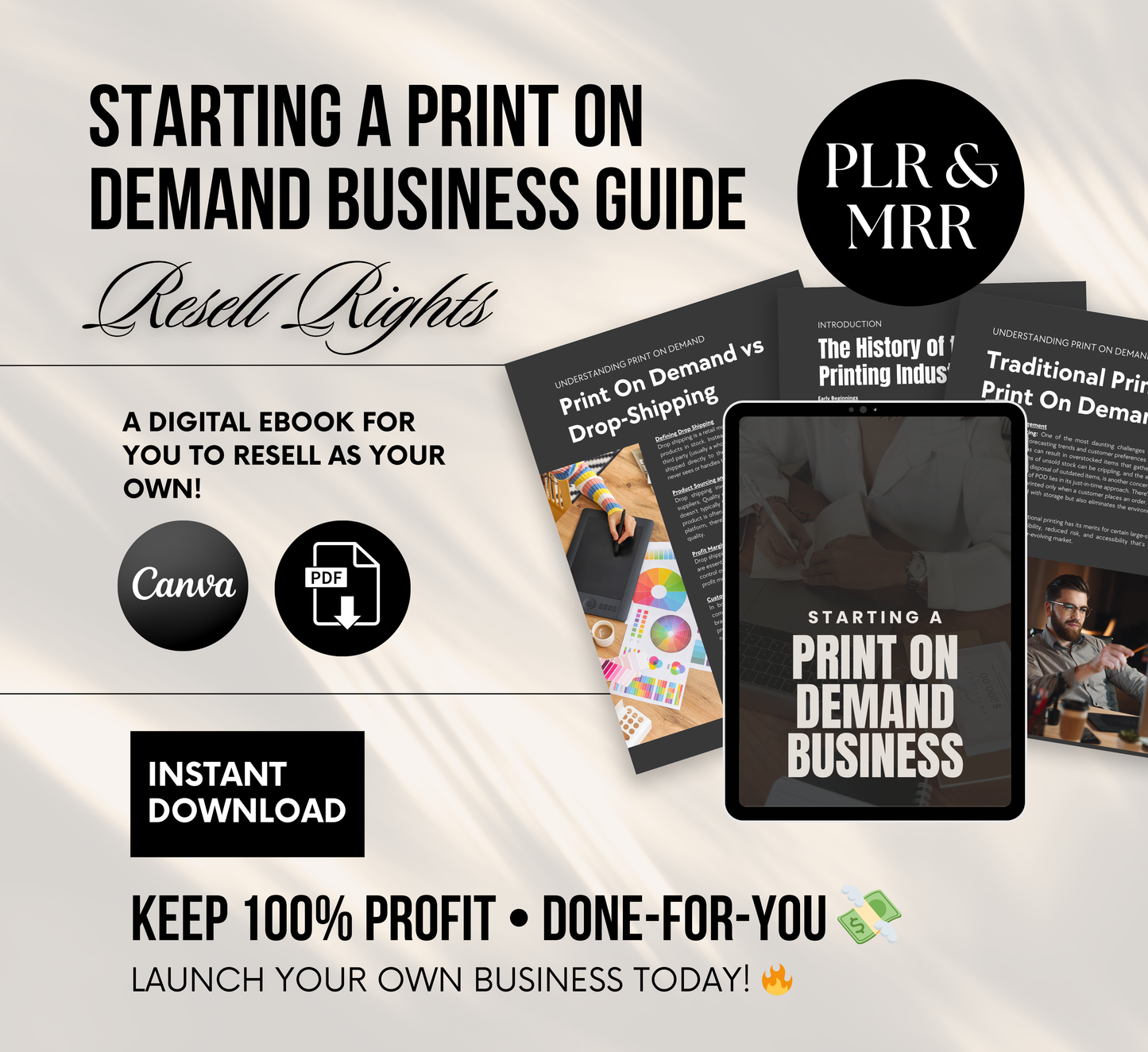 PLR/MRR Starting A Print On Demand Business Guide
