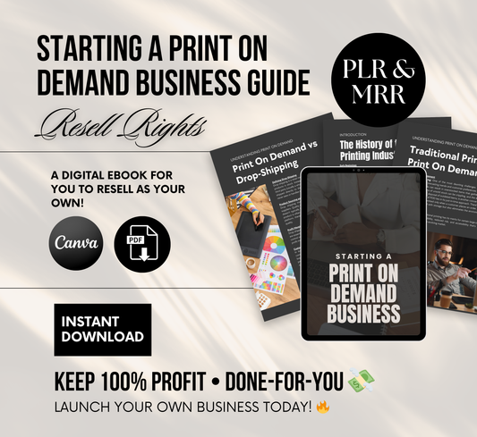 PLR/MRR Starting A Print On Demand Business Guide