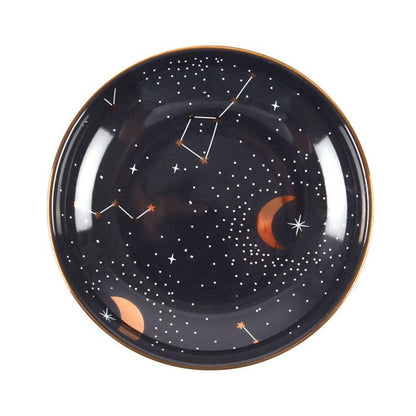 10.5cm Ceramic Purple Star Sign Trinket Dish - Pixica