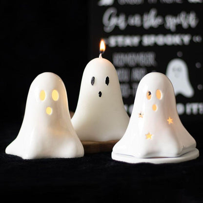 10cm Unscented Ghost Candle - Pixica