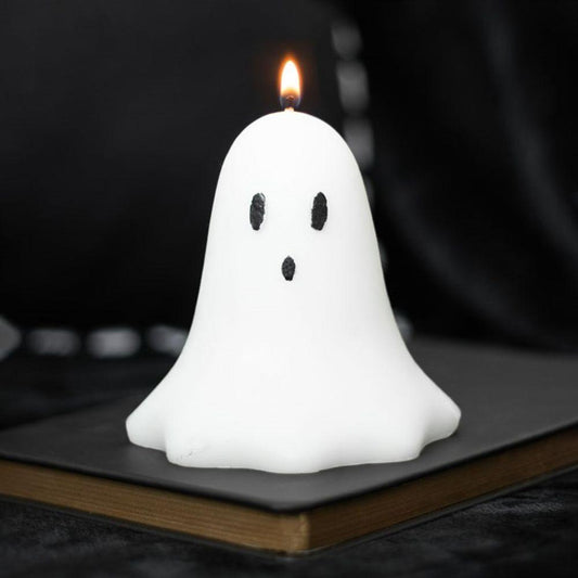 10cm Unscented Ghost Candle - Pixica