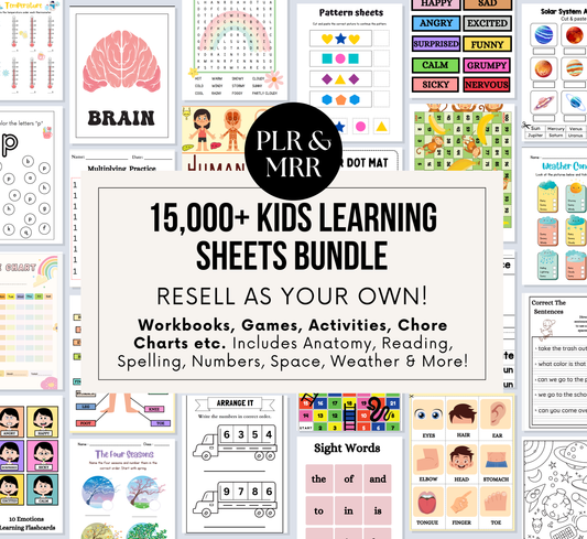 PLR/MRR 15,000+ Preschool Educational Resources