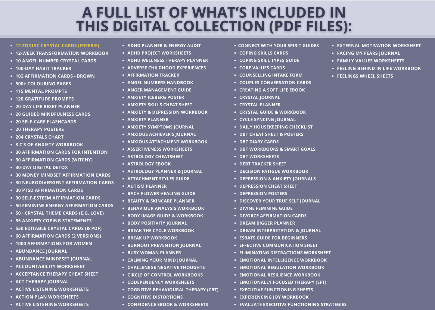 270+ Spiritual & Wellness Bundle (Instant Download)