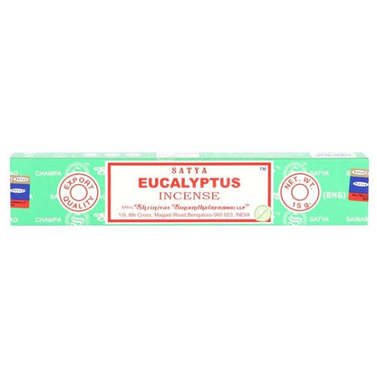 12 Packs Eucalyptus Incense Sticks by Satya - Pixica