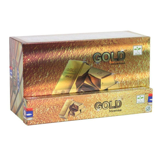 12 Packs of Gold Incense Sticks by Satya - Pixica