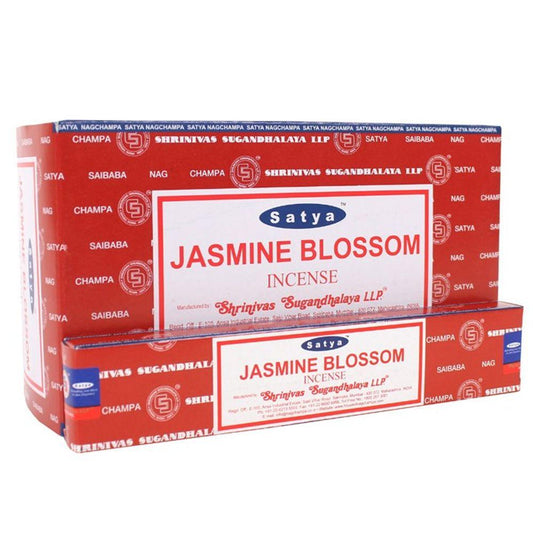 12 Packs of Jasmine Blossom Incense Sticks by Satya - Pixica