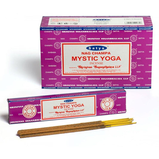 12 Packs of Mystic Yoga Incense Sticks by Satya - Pixica
