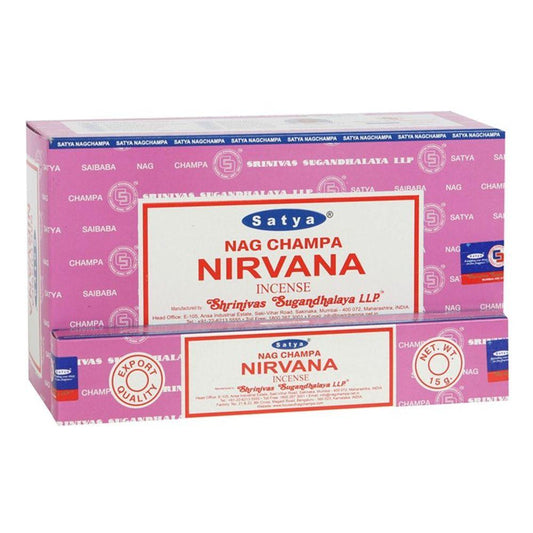 12 Packs of Nirvana Incense Sticks by Satya - Pixica