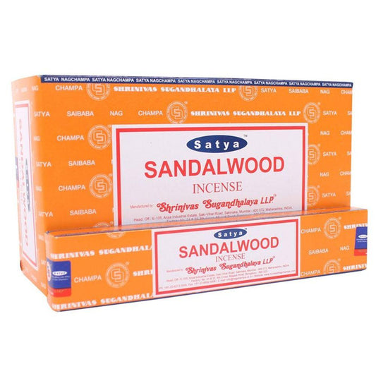 12 Packs of Sandalwood Incense Sticks by Satya - Pixica