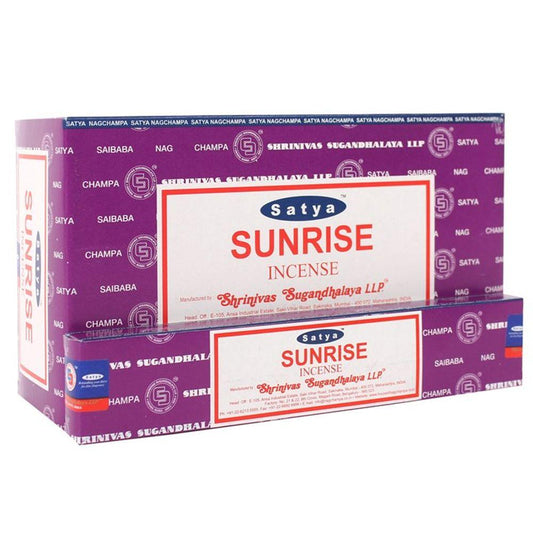 12 Packs of Sunrise Incense Sticks by Satya - Pixica