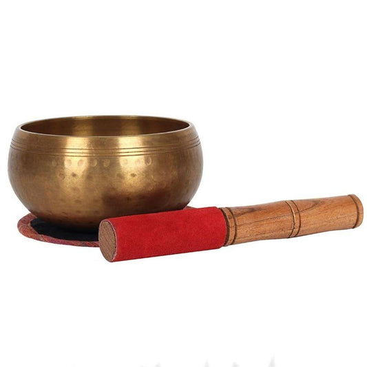 12cm Beaten Brass Singing Bowl - Pixica