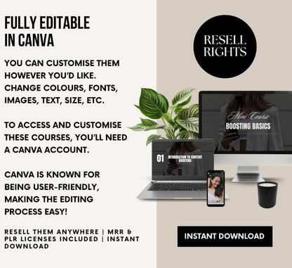 PLR/MRR Boosting Basics Instagram Mini Course