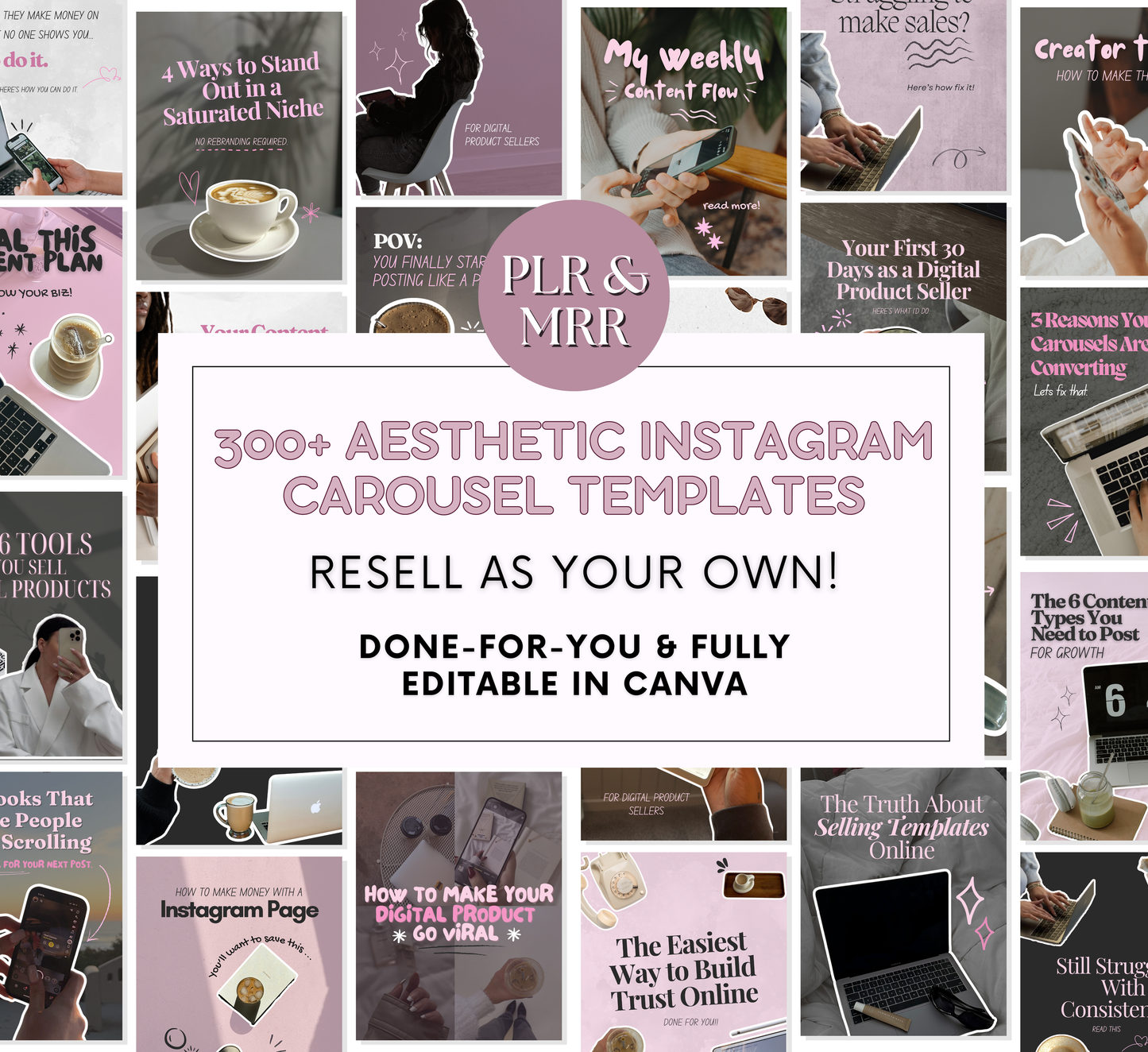 PLR/MRR 300+ Instagram Carousel Templates