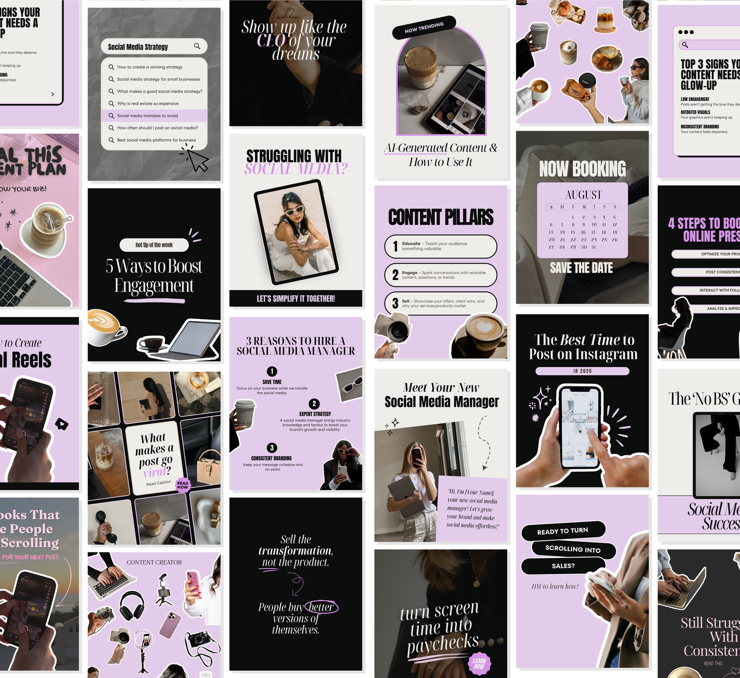 PLR/MRR 300+ Instagram Carousel Templates