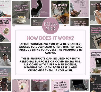 PLR/MRR 300+ Instagram Carousel Templates