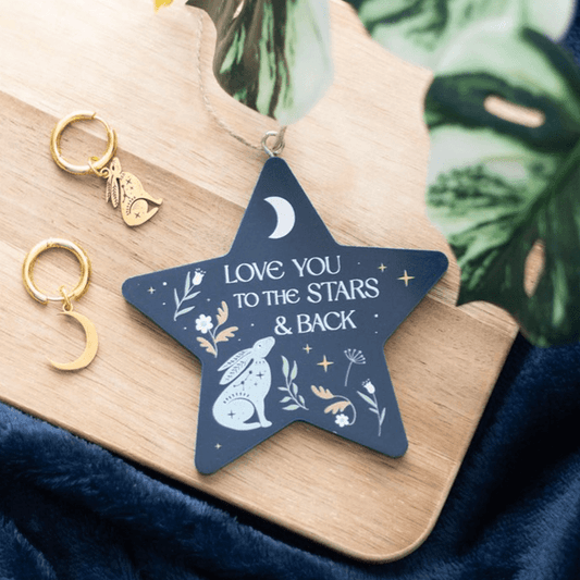 Love You to the Stars Midnight Hare Hanging Decoration