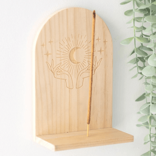 Natural Mystical Hands Incense Holder Shelf