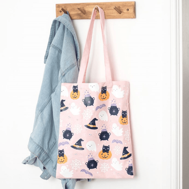 Cute Halloween Print Polycotton Tote Bag