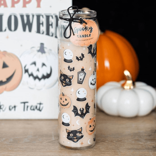 Spooky Spiced Pumpkin Tube Candle