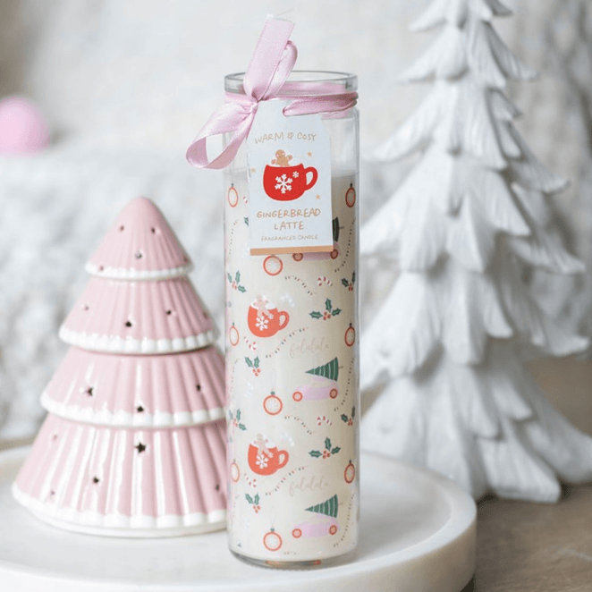 Sugarplum Fun Christmas Print Tube Candle