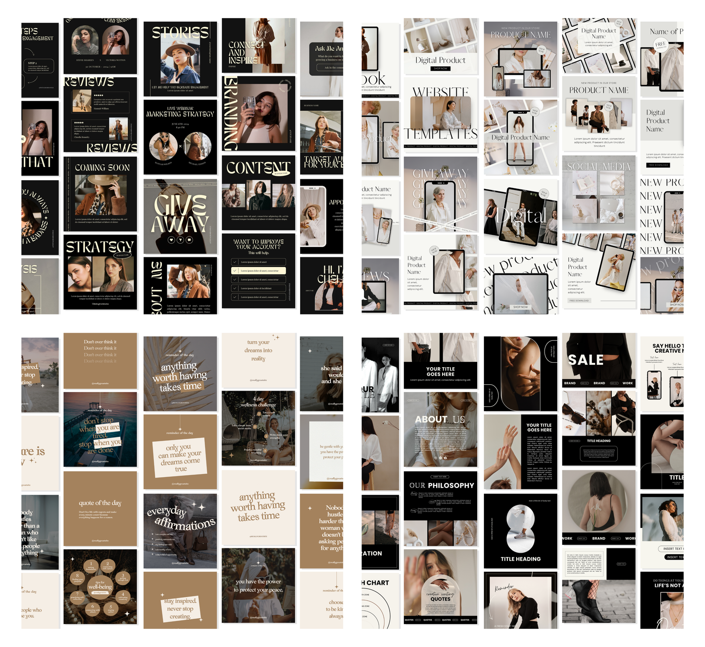 PLR/MRR 3100+ Instagram Templates: Carousels, Posts, Stories, Reels