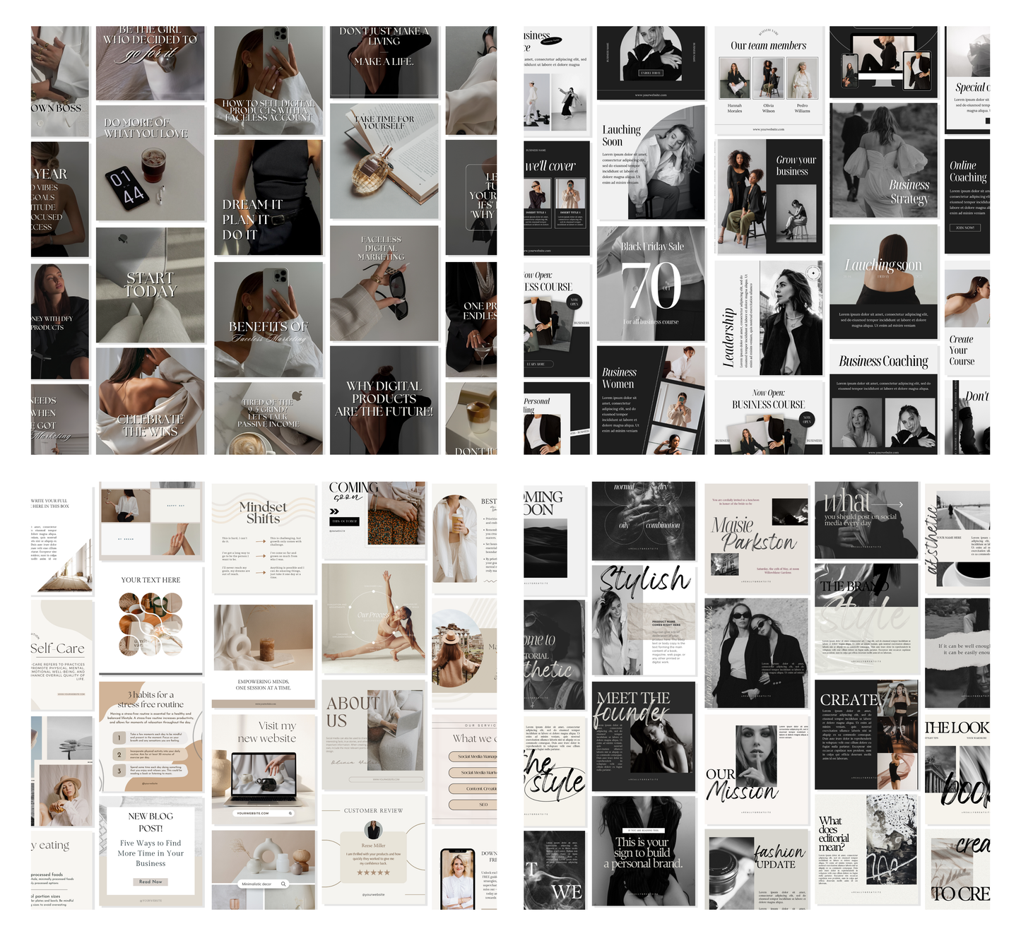 PLR/MRR 3100+ Instagram Templates: Carousels, Posts, Stories, Reels