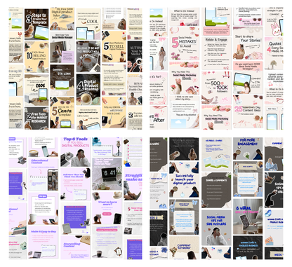 PLR/MRR 3100+ Instagram Templates: Carousels, Posts, Stories, Reels