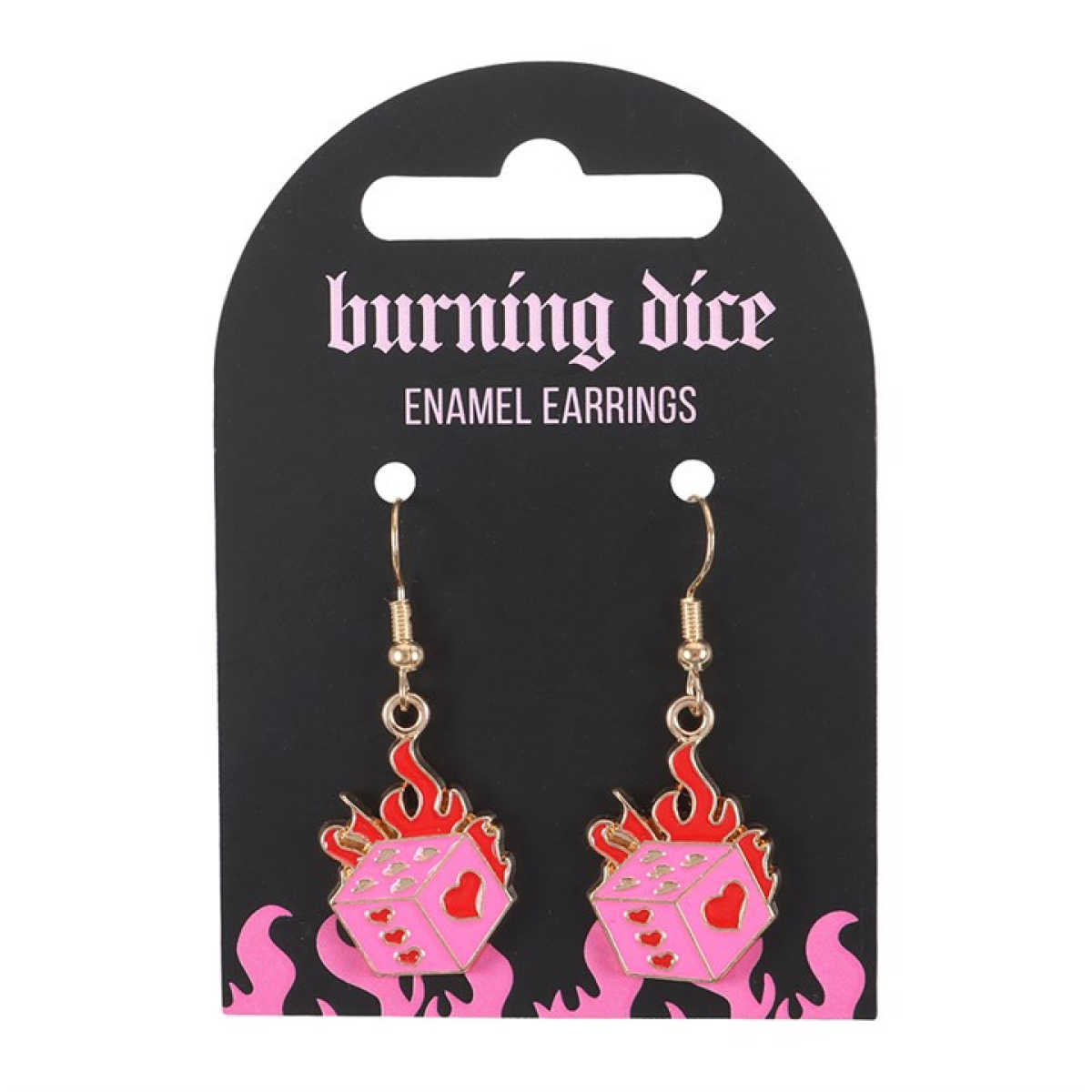 Burning Dice Earrings