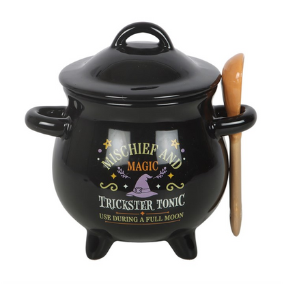 Mischief & Magic Cauldron Soup Bowl with Spoon