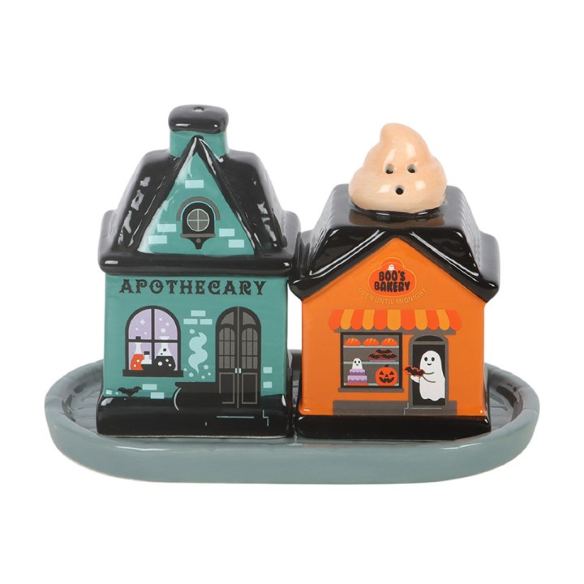 Spooky Street Salt & Pepper Shakers