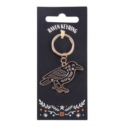 Folk Raven Keyring