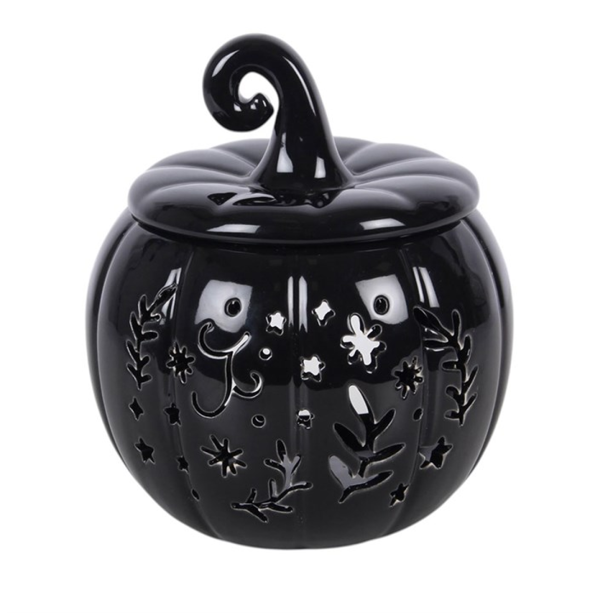 Black Folk Pumpkin Oil Burner & Wax Warmer