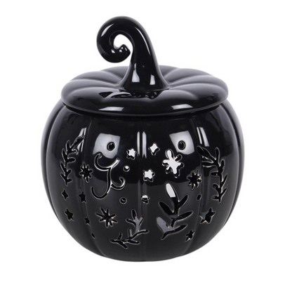 Black Folk Pumpkin Oil Burner & Wax Warmer